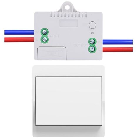 EU interrupteur sans fil sans piles Lot de 1 kit interrupteur sans fil autoalimente va et vient sans fil sans pile radio interrupteur a distance eclairage domestique (EU 1Gang 1V1 A)