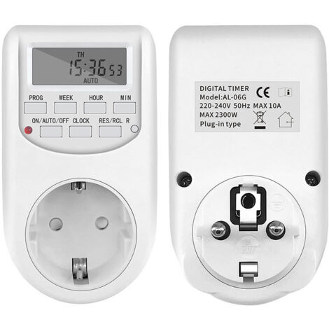 EU Plug Timer Switch Digital Power Socket Energy Saving Adjustable Kitchen Timer Outlet Week Hour Programmable Timing Socket