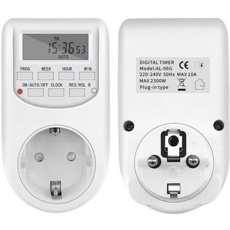 EU Plug Timer Switch Digital Power Socket Energy Saving Adjustable Kitchen Timer Outlet Week Hour Programmable Timing Socket