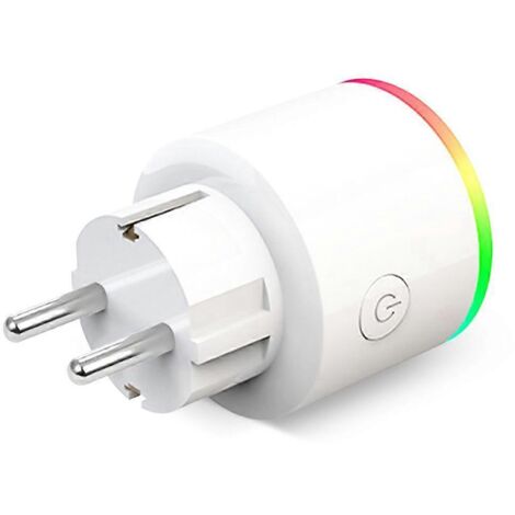 EU Prise Intelligente Tuya, Contrôle Vocal WiFi, Adaptateur RGB 16A, Télécommande et Compatible Smart Home