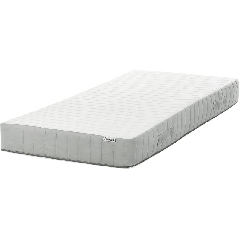 Beliani - Eu Single Size Pocket Sprung Mattress With Handles 3ft Medium Firm Removable Cover 7-zone Roomy