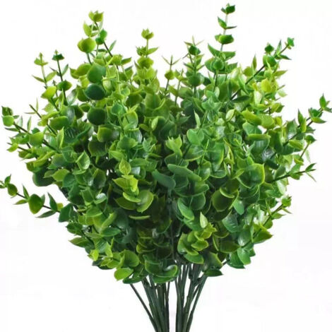 Eucalyptus Artificiel, 8 Bottes - Bouquet Décoratif Artificiel, Branches Fausses pour Vase et Décoration Murale