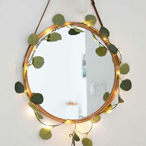 Eucalyptus Rattan String Lights, Christmas Decoration, LED Vine String Lights for Garden, Yard, Home, Patio, Wedding Party DecorationUSB(5m, 50 bulbs)