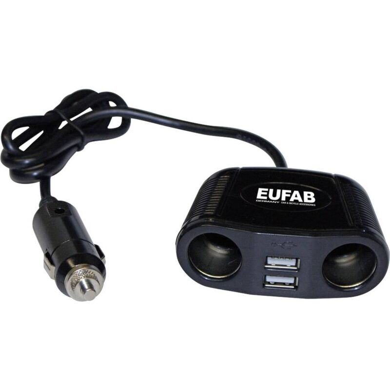 Image of Eufab - 16549 Distributore accendisigari Numero di accendisigari 2 x Interfacce: usb 2 x Portata massima corrente 10 a