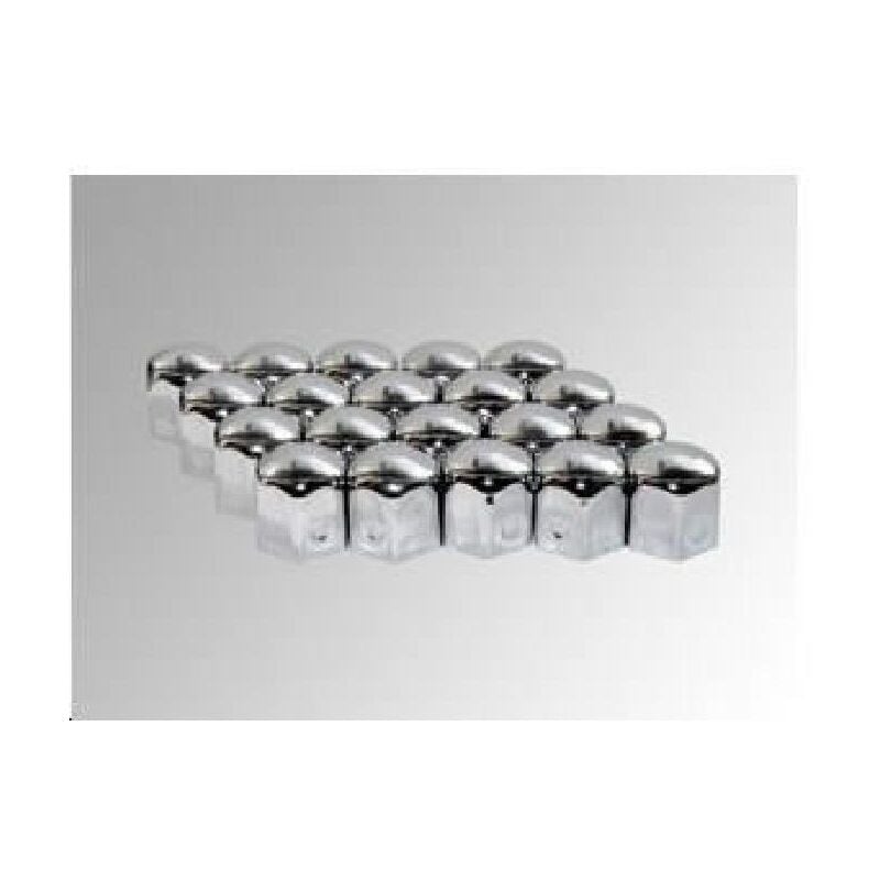Caches-Écrous Chromés En Métal 17 Mm - Lot De 20 15230