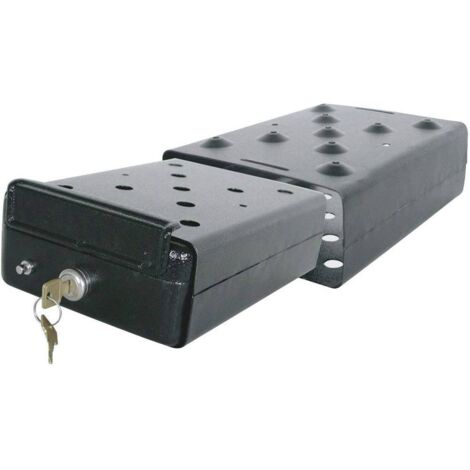 Eufab – Coffre-fort compact en acier vernis avec intérieur velours – Dimensions 225x165x85mm – Poids 2kg – Serrure sécurisée et cadre de fixation