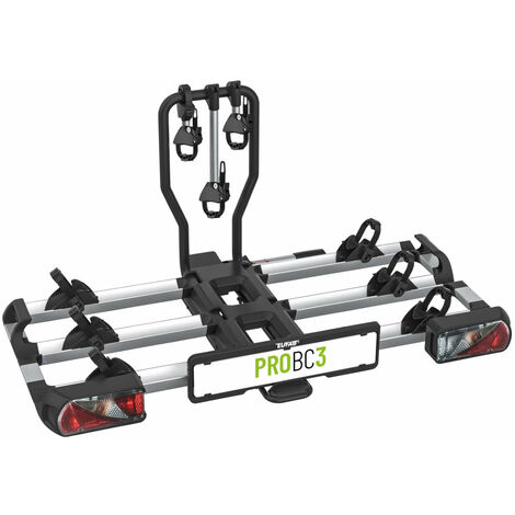 Eufab – Porte-vélos 3 vélos – Charge maximale 60 kg – Fixation rapide – Compatible vélos électriques – Système de pliage avec pédale - Probc3