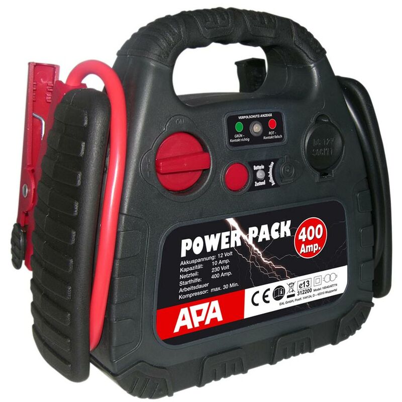 Aide Au Démarrage Power Pack 400 a Compresseur 18 Bar APA