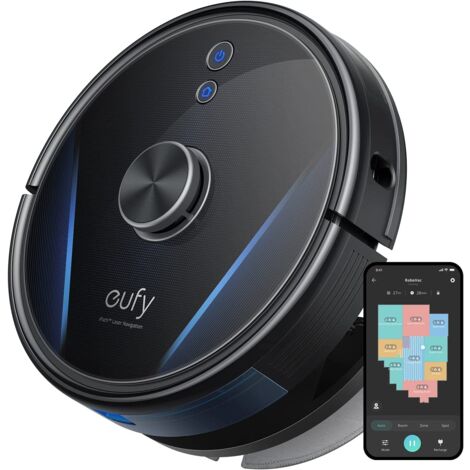 eufy Anker, RoboVac LR30 Hybrid Robot Aspirapolvere+mocio, Aspirazione Ultraforte 3.000 Pa, iPath™ Laser Navigation, Mappatura Multipiano, Controllo app Avanzato, Serbatoio Qcqua Controllabile, Alexa