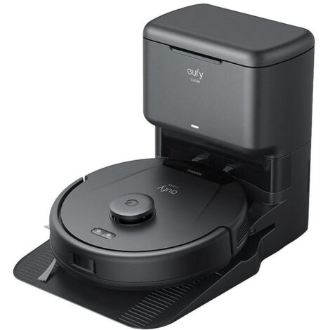 eufy L60 Ses Aspirateur Robot 2 en 1 avec Technologie de Démêlage des Cheveux, Station de vidange Automatique pour 60 Jours de Nettoyage Mains Libres, 5000 Pa, Navigation Laser iPath (T2278G11)