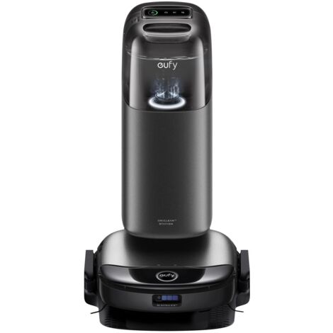 eufy S1 Pro - Robot aspirapolvere All-in-One con funzione di pulizia, autopulente Always Clean Mop & Eco Clean Ozon, 8.000 Pa, spazzola per sollevamento auto, 180 min/150 m², 3D MatrixEye, rilevamento