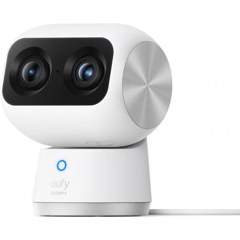 Eufy Security Indoor Cam S350, Double caméra, caméra de sécurité résolution uhd 4K avec Zoom 8× et ptz 360°, idéale pour Moniteur bébé/caméra pour