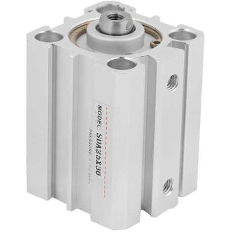 Eujgoov 25x30 Cylindre D'air en Aluminium Auto-lubrification Compacte Pneumatique pour Compression D'air Round Structure du Tube à Double Joint Storage D' pour Applications Industrielles