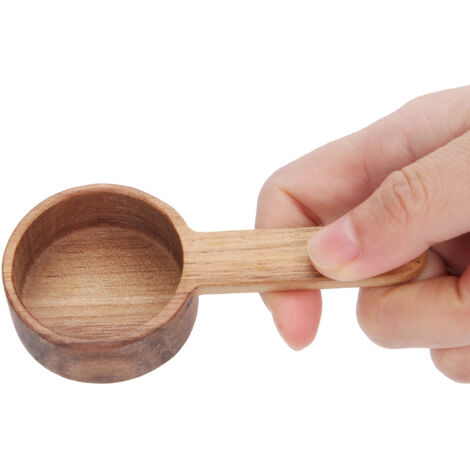 Eujgoov 8g Messlöffel aus Holz mit Griff, geeignet für gehackte Bohnen, Tee, Milchpulver, als Servierlöffel, vielseitig einsetzbar im Haushalt