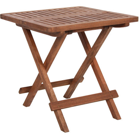 Eukalyptus Gartentisch - 50x50 cm - Holz Klapptisch Bistrotisch Biergarten Tisch
