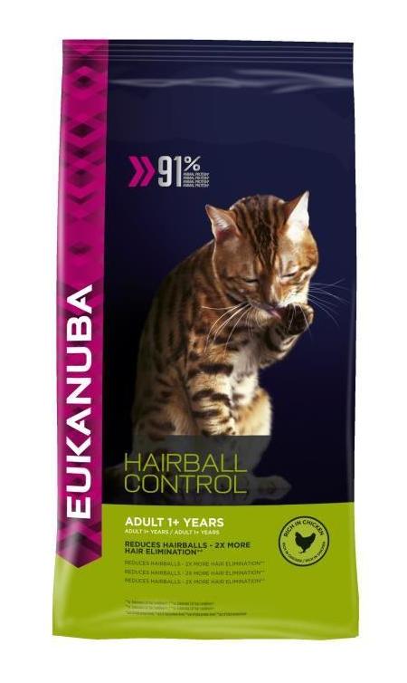 Eukanuba Croquettes Au Poulet Boule De Poils Toutes Races 0 4kg Pour Chat Adulte 3395