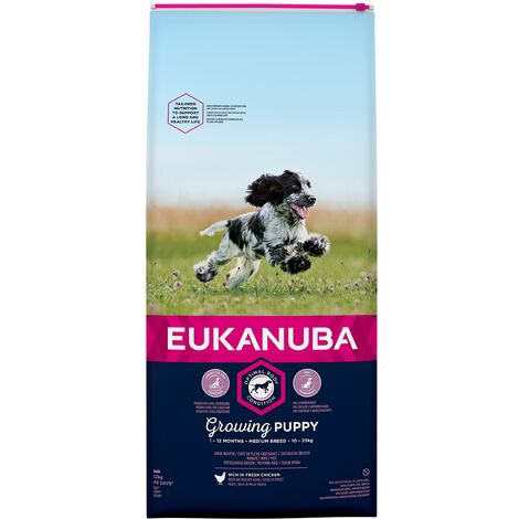 Eukanuba Puppy 1-12 Months Medium Breed 10-25kg Dry Dog Food - 12kg - 257671
