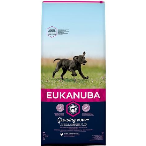 SPECTRUM BRANDS Eukanuba Puppy 1-24 Months Large Breed 25kg Dry Dog Food - 12kg - 257682