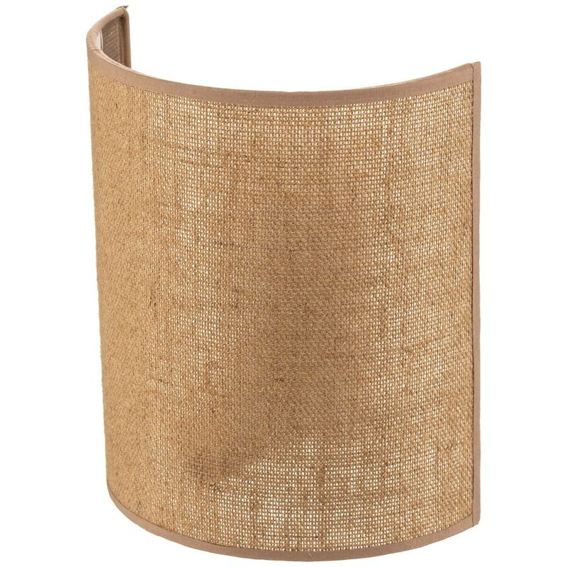 Euluna - Wall Light Jute dimmable) in Brown made of Textile for e.g. Living Room & Dining Room (1 light source, E27) from natural brown