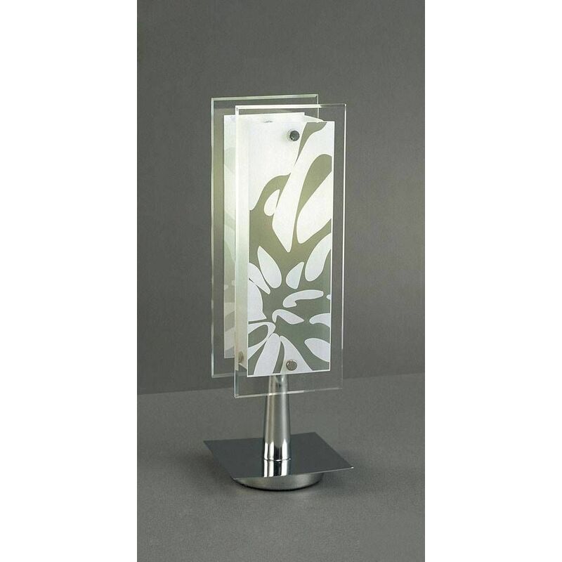 Euphoria Table Lamp 1 Bulb E27, polished chrome / opal white glass