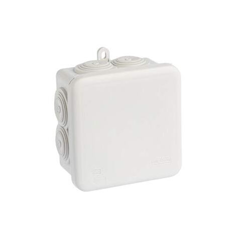 Eur Ohm – Boîte de dérivation étanche 80 x 80 x 45 mm – Indice de protection IP55 – 7 entrées pour installations électriques en milieu humide