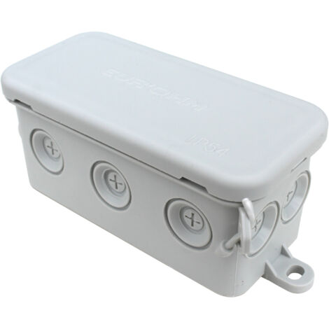 Eur Ohm – Boîte de dérivation étanche 80x40x40 mm – 8 entrées – Indice de protection IP54 – Résistance chaleur 960°C – Certifiée IK07