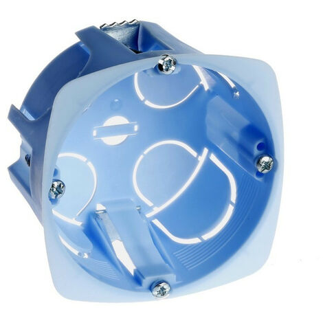 Eur Ohm – Boîte d'encastrement mural 85mm – Profondeur 40mm – Fixation par vis – Compatible avec Alombard, Arnould, Hager, Legrand