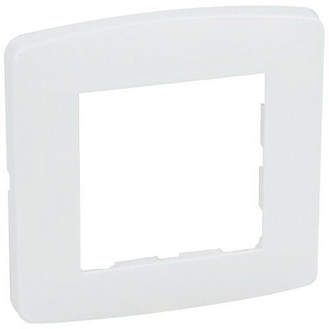 Eur Ohm – Plaque Vimar 1 poste en thermoplastique ABS – Finition blanc nacré – Protection anti-UV – Système de fixation innovant