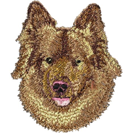 Eurasier, Eurasian - Aufnäher in Hundeform, bestickter Aufnäher, einzigartige Rucksackdekoration von Art-Dog