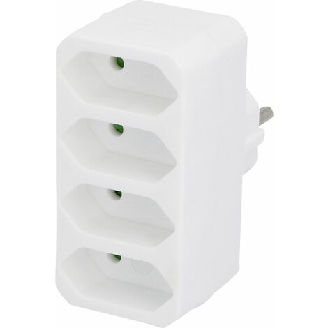 Euro-Adapter 4-fach weiß Stecker & Kupplungen