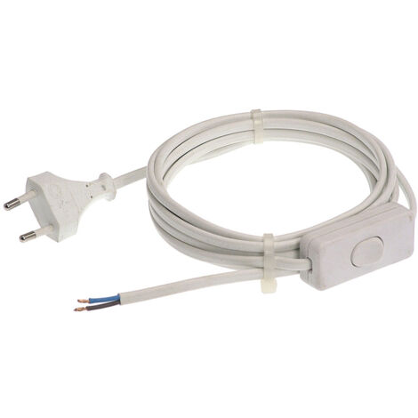 Euro-Anschlussleitung Schalter 230V 2,5A 3m H03VVH2-F 2x0,75 IP20
