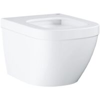 Euro Ceramic Cuvette WC suspendue compact Triple Vortex, blanc alpin (39206000)