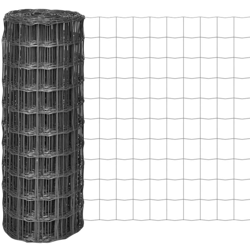 

Euro Valla de acero gris 10x1 m - Gris