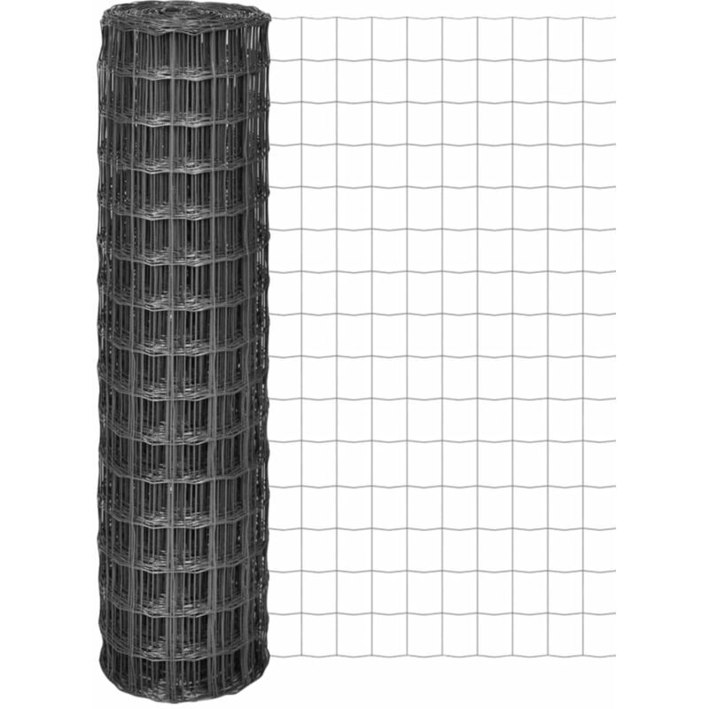 

Euro Valla de acero gris 25x1,5 m