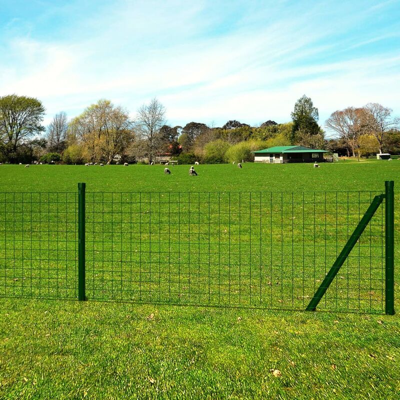 

Euro Valla de acero verde 25x1,5 m