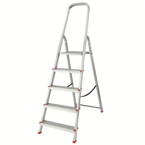 EURO VANADIUM - Escalera de aluminio de 5 peldaños.