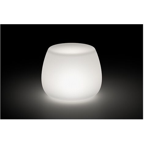 EURO3PLAST SGABELLO BOOM BASSO POLIETILENE 51X40H WHITE LIGHT USO ESTERNO SENZA
