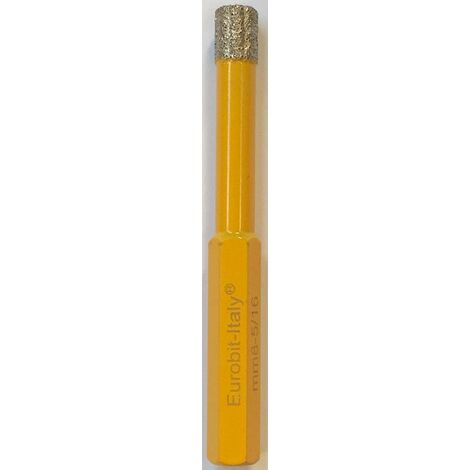 Eurobit Art. 5000 Punta-Fresa Diamantata per Gres e Ceramica, Taglio a Secco, Mm 5