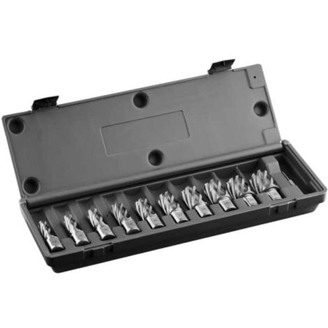 Euroboor HCS.KIT/10 Kernbohrer-Satz - HSS Kernbohrer - Sauberer Schnitt, reduzierte Vibrationen und eine glatte Lochoberfläche - 11-teiliger Satz - 30mm