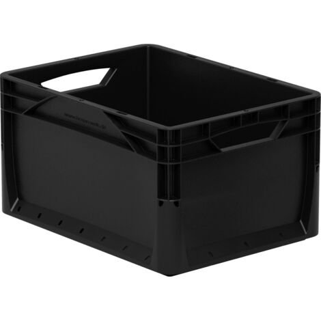 Eurobox schwarz 40x30x22 cm, 20l Lagerkiste Transportbox Kunststoffbox Lagerbox