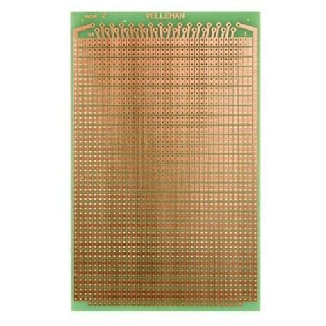 Eurocard pastille 2 trous - 100x160mm - fr4 (1pc/bl)