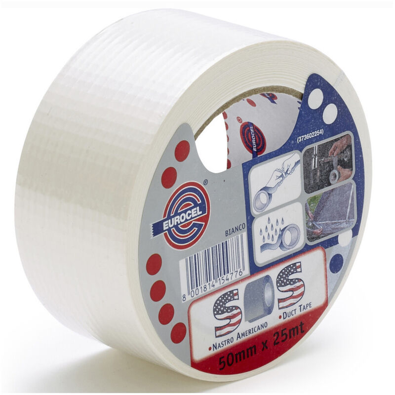 Eurocel Tela de Reparación 25m x 50mm blanco - Eurocel