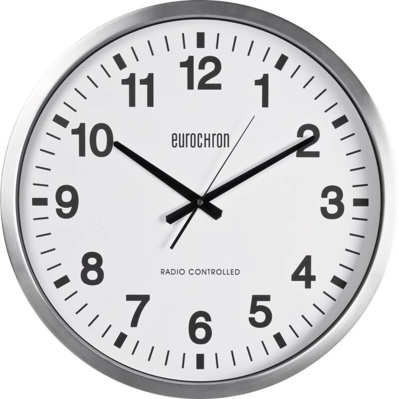 Horloge murale Eurochron EFWU 9000 radiopiloté(e) 507 mm x 63 mm argent