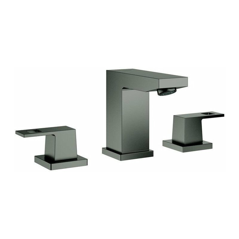 

EUROCUBE Mezclador de lavabo con 3 orificios DN 15 grafito duro cepillado