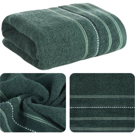 EUROFIRANY ASCIUGAMANO SPESSO VENTO BAGNO SPA HOTEL HORECA 30X50CM VERDE SCURO