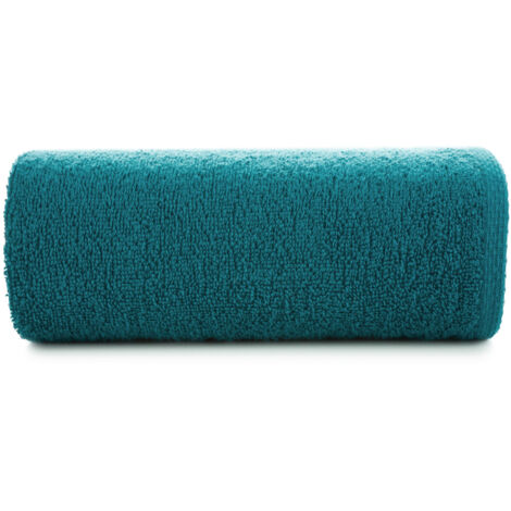 EUROFIRANY KLASSISCHES BAUMWOLL-BADETUCH GLATT 50X100CM DUNKEL TÜRKIS