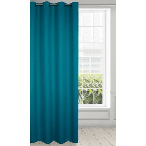 domus&trend Luxor Tenda Verde-Acqua, verdina, azzurrina con Trama Floreale  Leggera ed Elegante, Ricami Foglie, Ideale per Ogni Ambiente della casa con