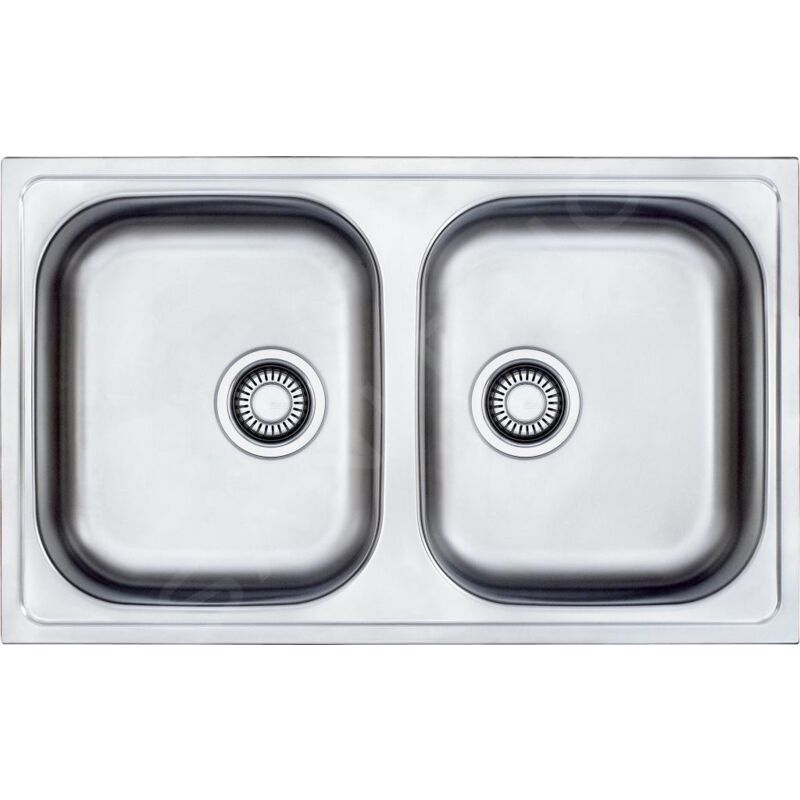 Euroform - Évier en inox efn 620-78, 780x475 mm + siphon 101.0120.102 - Franke