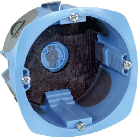 Eur'Ohm – Boîte d'encastrement coupe-feu 1 poste Ø67 mm – Résistance au feu EI120 – Installation rapide dans cloisons sèches – Compatible avec appareillages standards