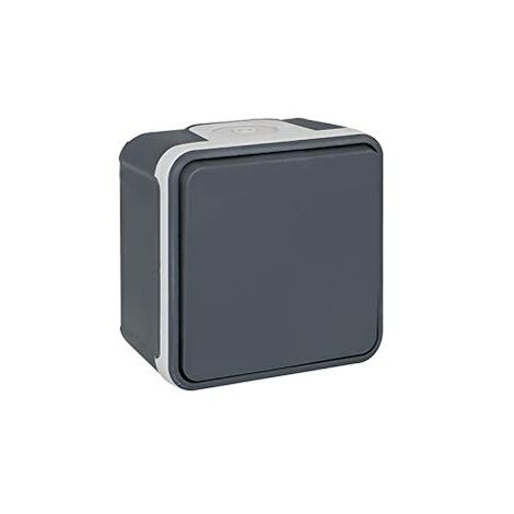 EUROHM OXXO INTERRUPTEUR VA ET VIENT ÉTANCHE COMPLET ANTHRACITE IP55 - 60800